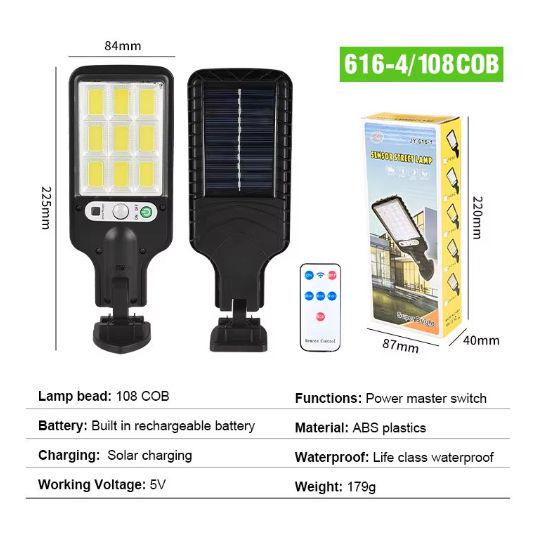Solar motion-sensor wall light for patio and garden